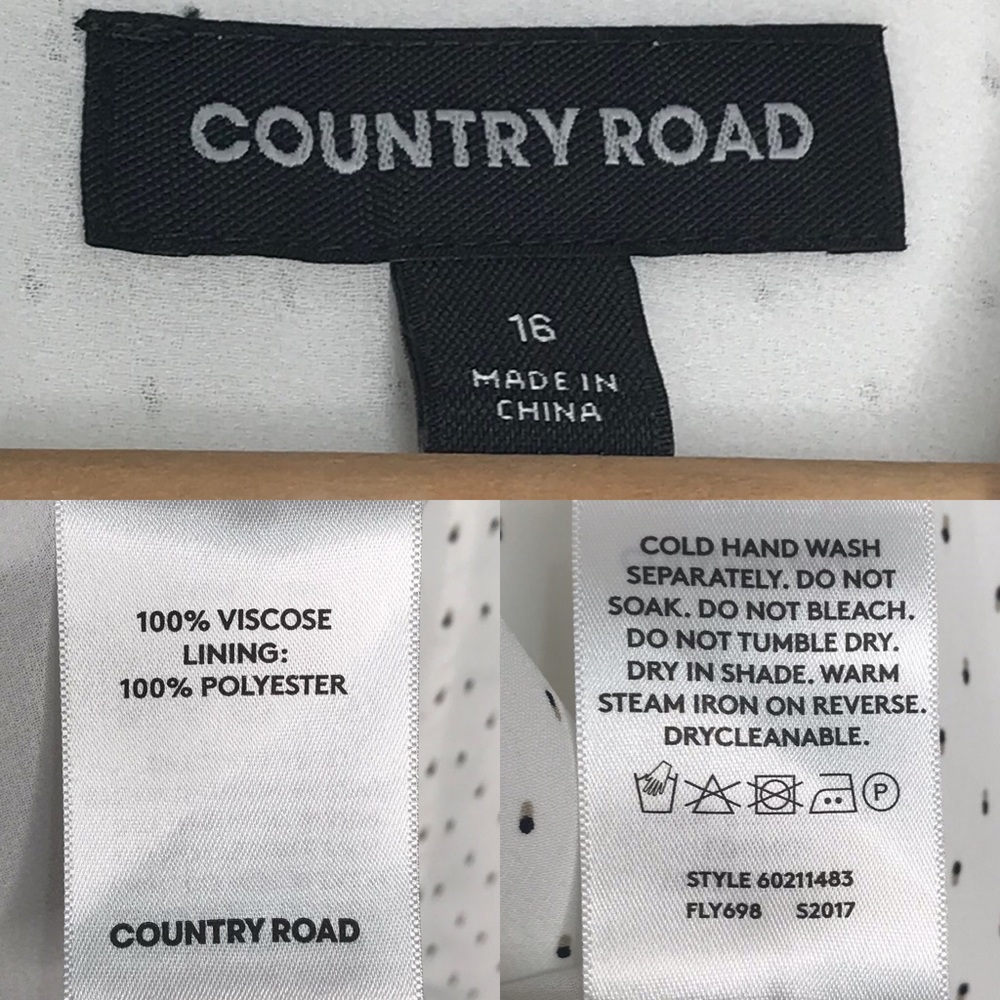 SOLD Country Road White Print Swing Dress 16 - Picture 14 of 14